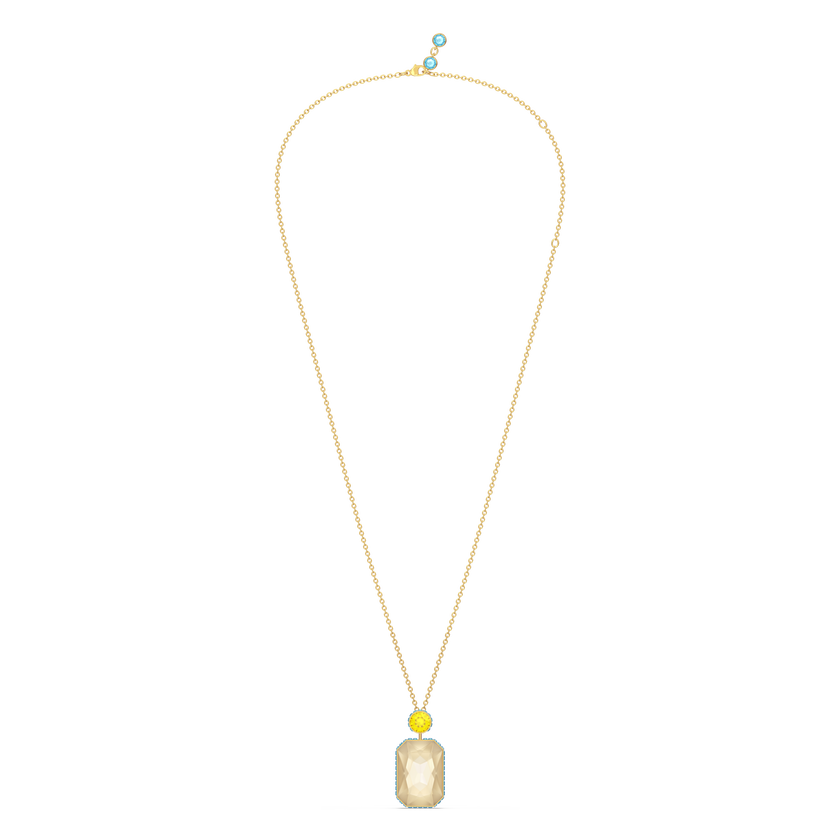 Buy Swarovski Orbita necklace, Octagon cut crytsal, Multicolored, Gold-tone plated in Riyadh